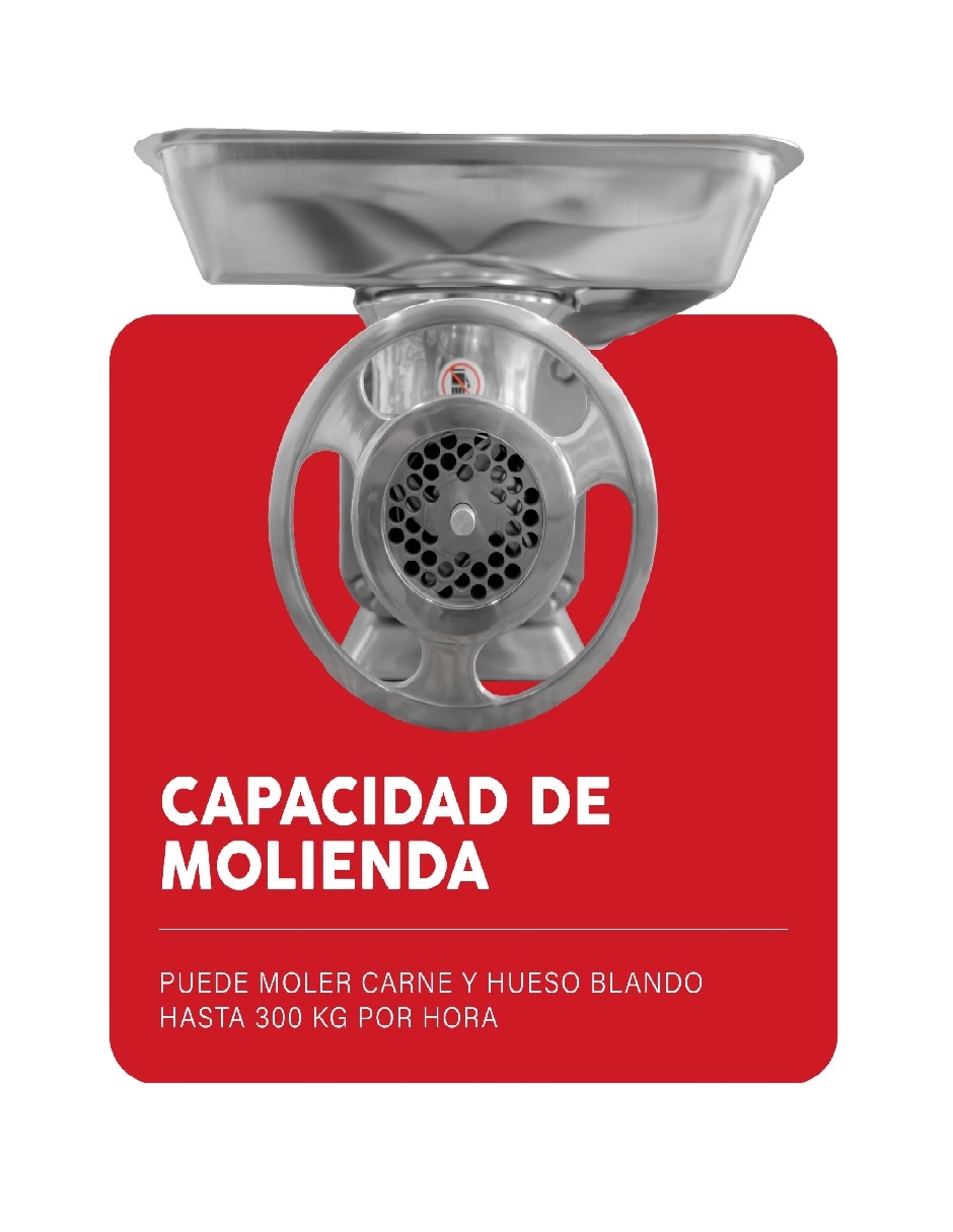 Molino para carne de acero inoxidable