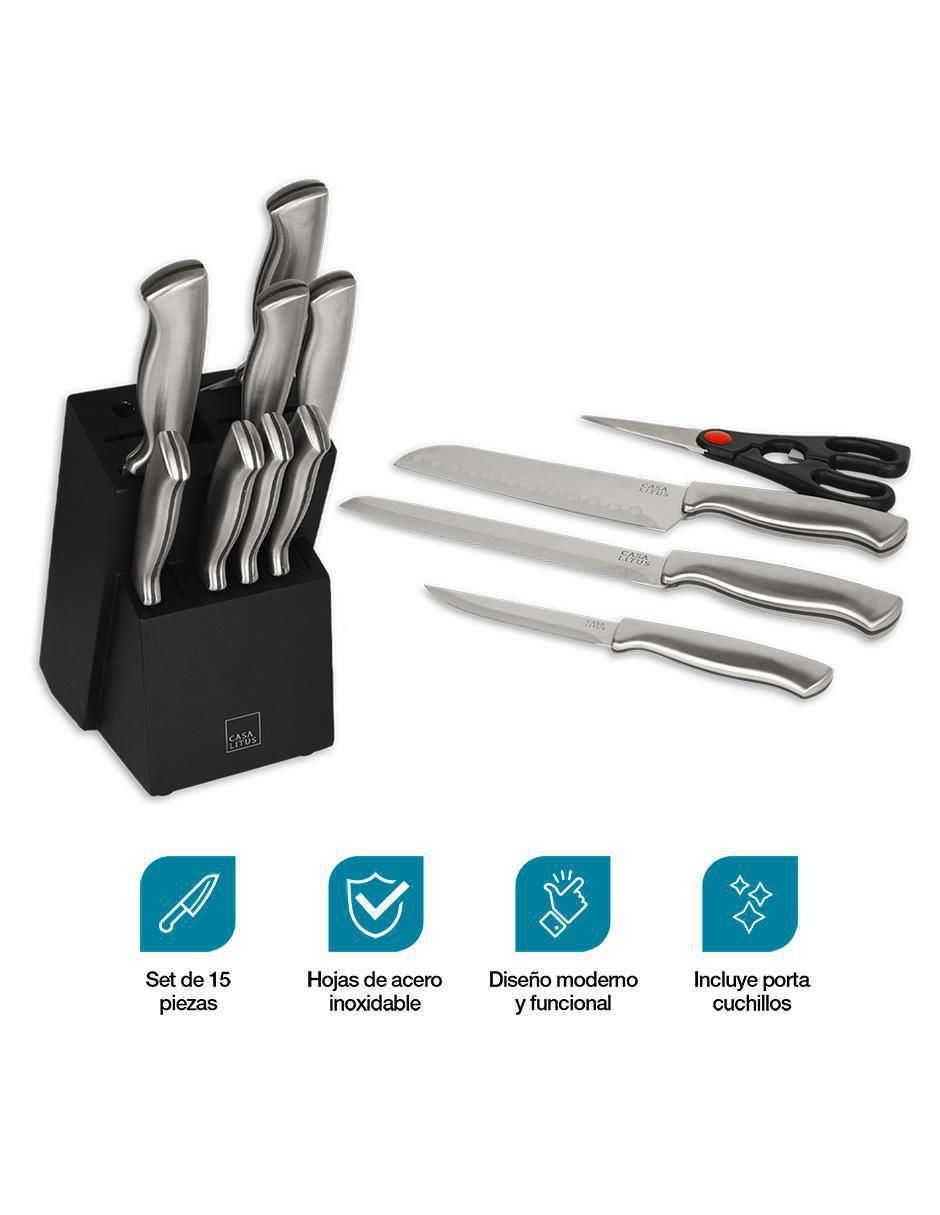 Set de cuchillos utilitario 15 piezas 8