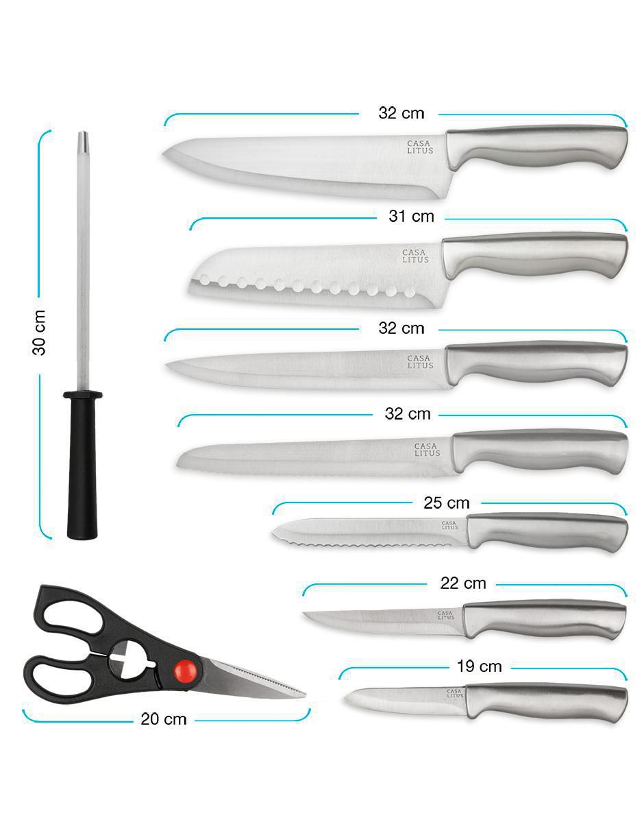 Set de cuchillos utilitario 15 piezas
