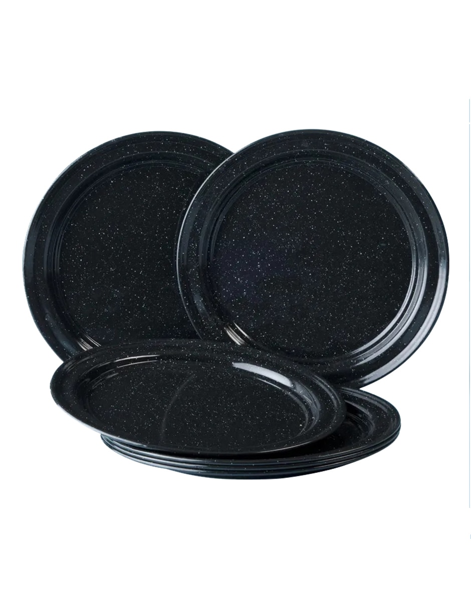 Plato trinche Peltre de Mesa de acero vitrificado