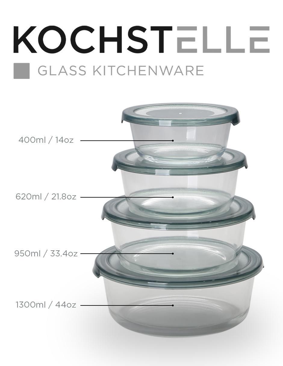 Set contenedores Kitchenware Universal de vidrio 4 piezas