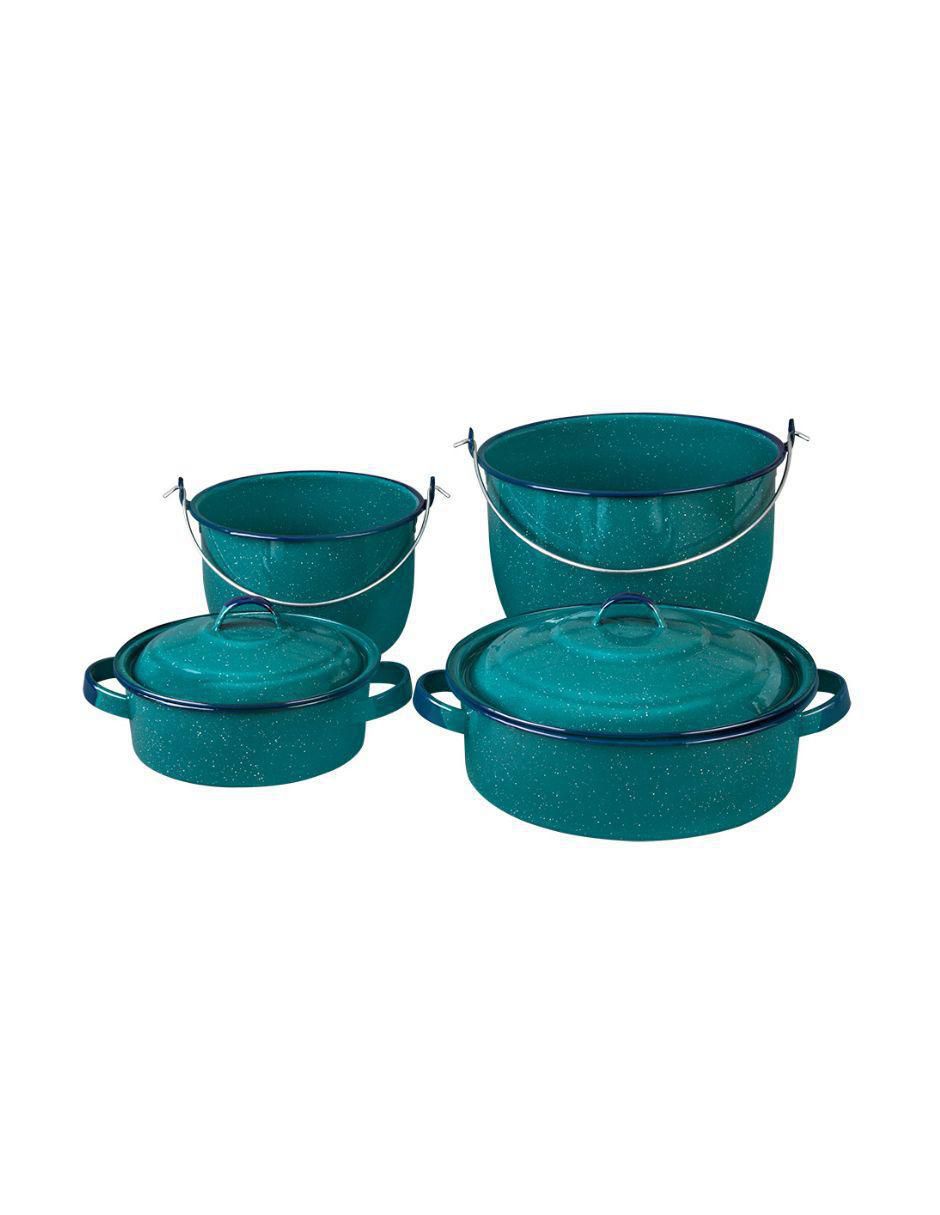 Batería de cocina Superior de acero vitrificado antiadherente convencional 10 piezas 6
