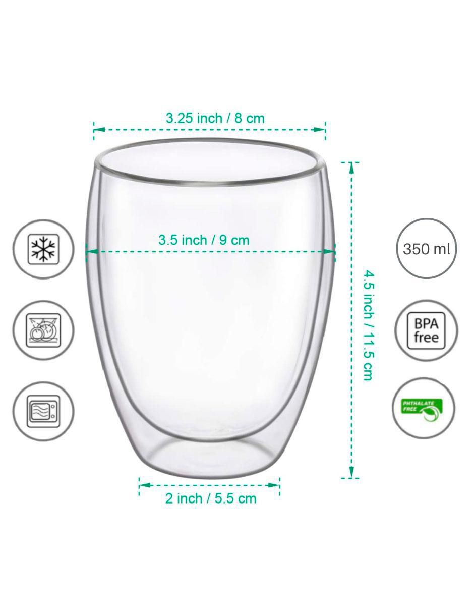 Set de vasos para agua de vidrio con 4 piezas 2