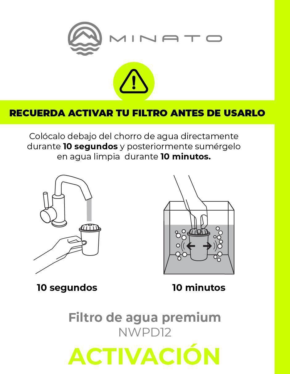 Filtro purificador de agua Minato NWPF12-PD12