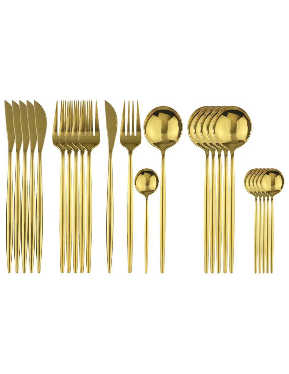 Set cubiertos de acero inoxidable 24 piezas Set cubiertos de acero inoxidable 24 piezas