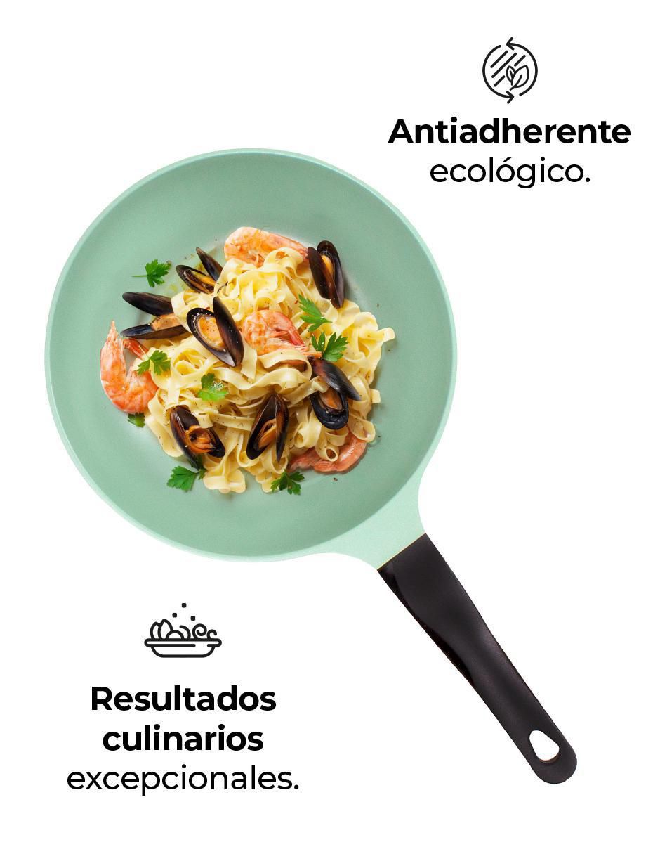 Set de sartenes con tapa de jade 8 piezas