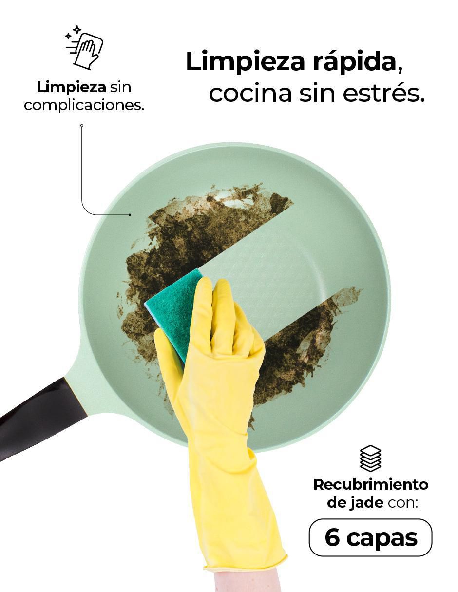 Set de sartenes con tapa de jade 8 piezas