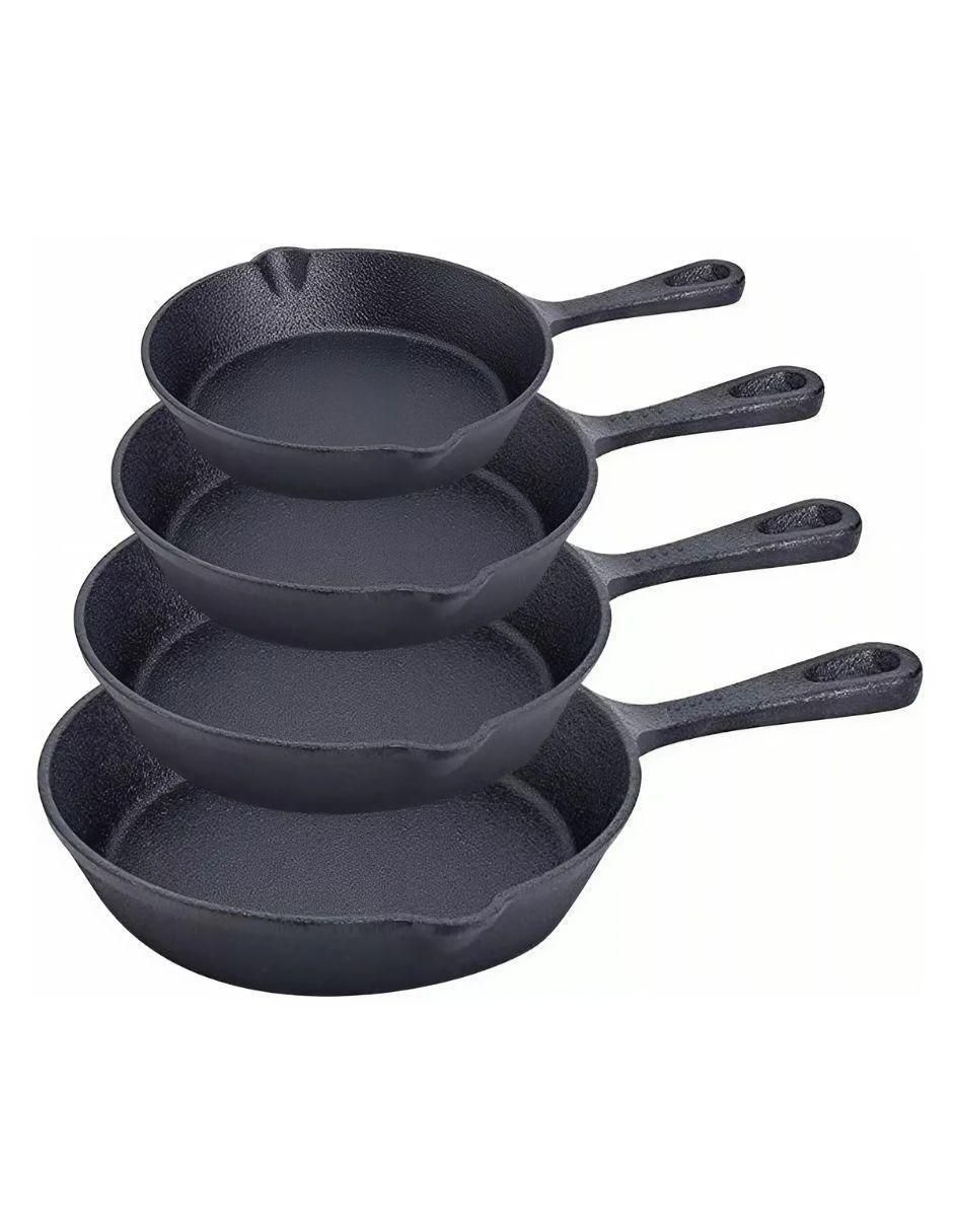 Set de sartenes de hierro fundido 4 piezas 3