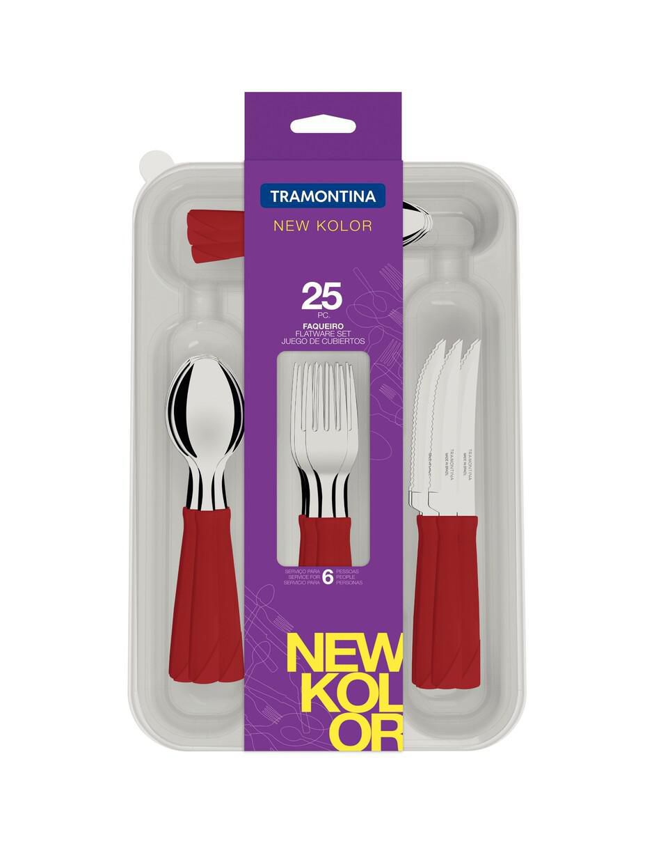 Set cubiertos new kolor de acero inoxidable 25 piezas