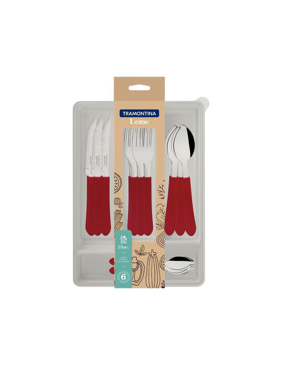 Set cubiertos leme de acero inoxidable 25 piezas