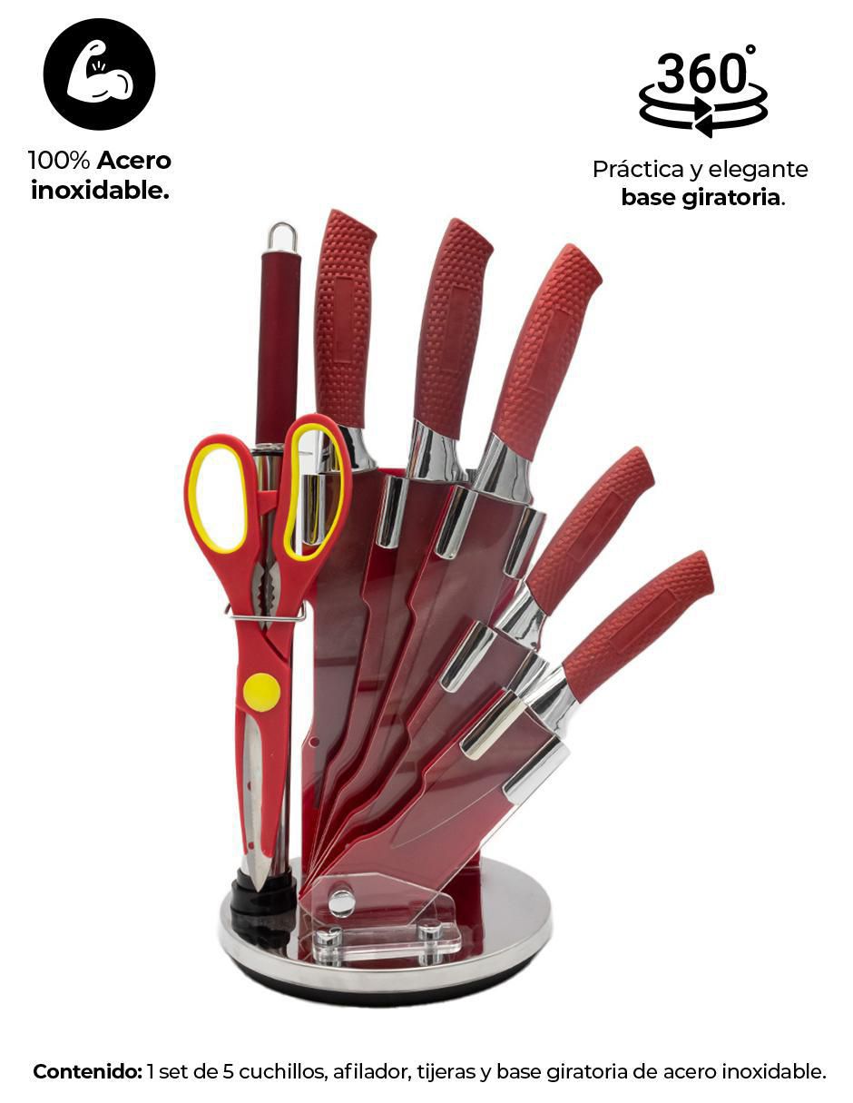 Set de cuchillos utilitario tuomei 8 piezas 2