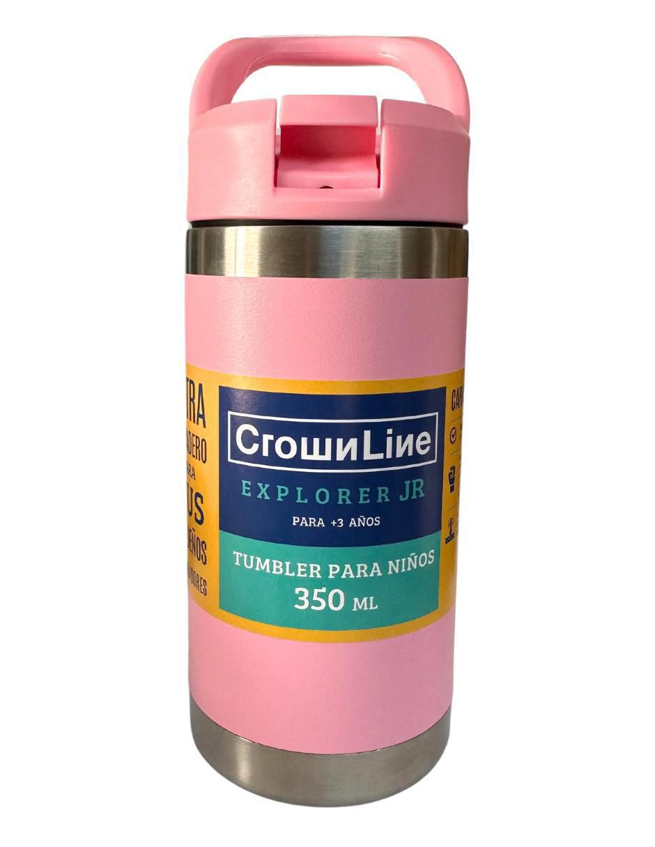 Termo doble pared de acero inoxidable Crownline con tapa doble rosca 4