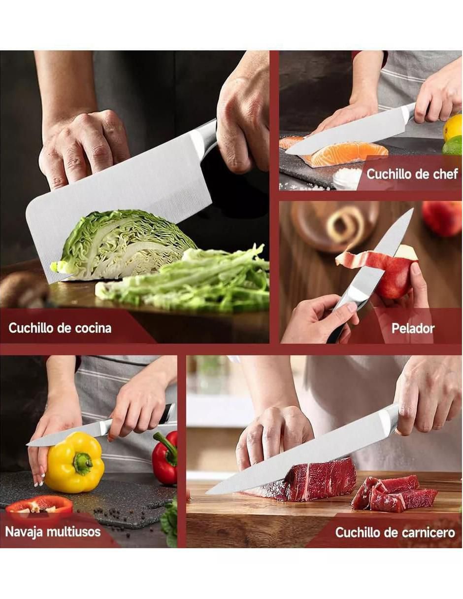 Set de cuchillos para chef 8 piezas 4