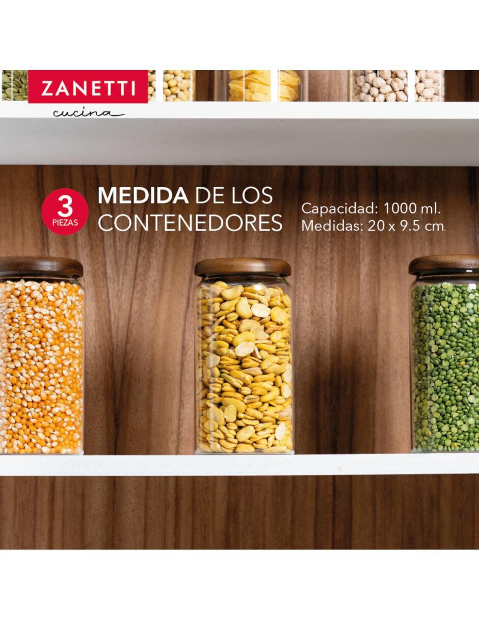 Set contenedores de vidrio 3 piezas