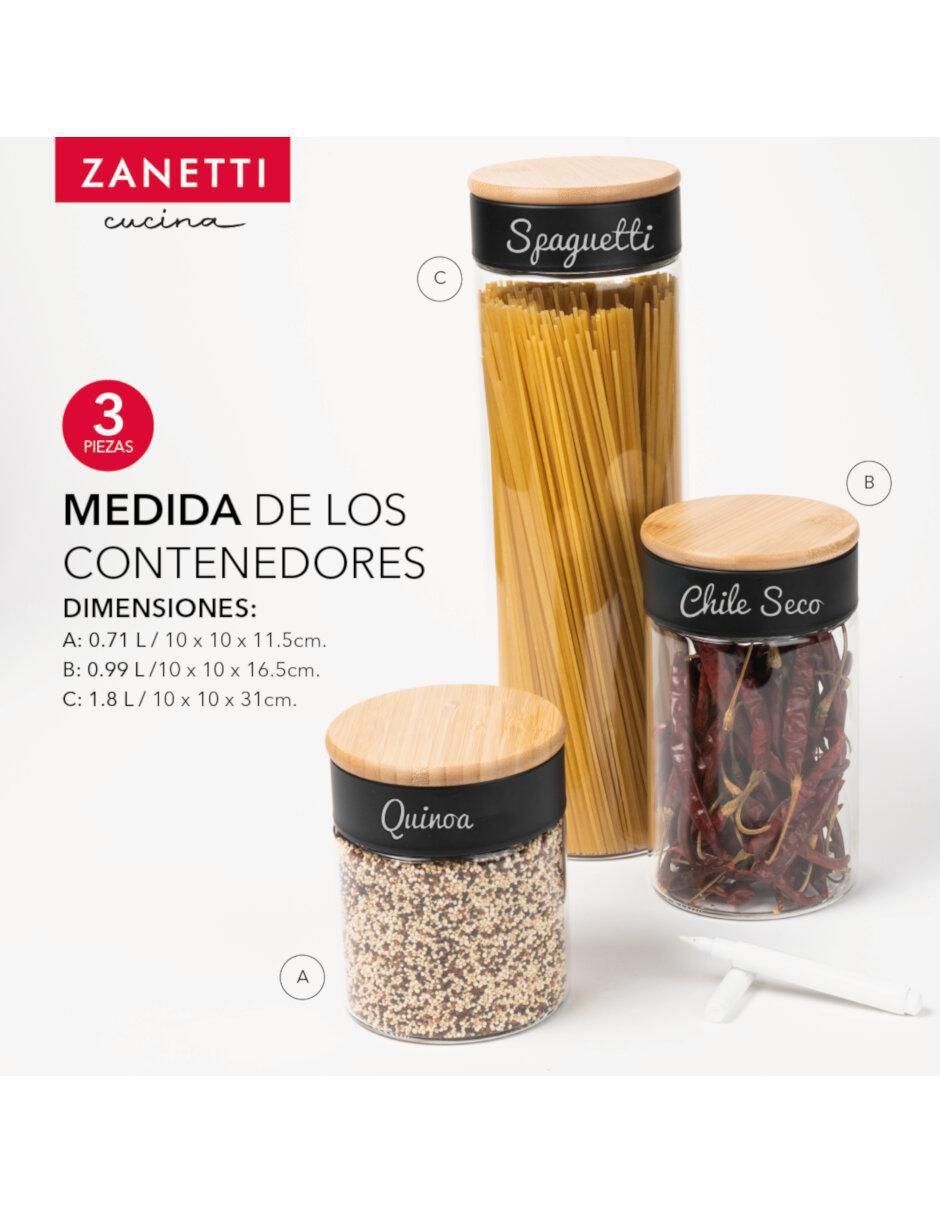 Set contenedores de vidrio 3 piezas 5