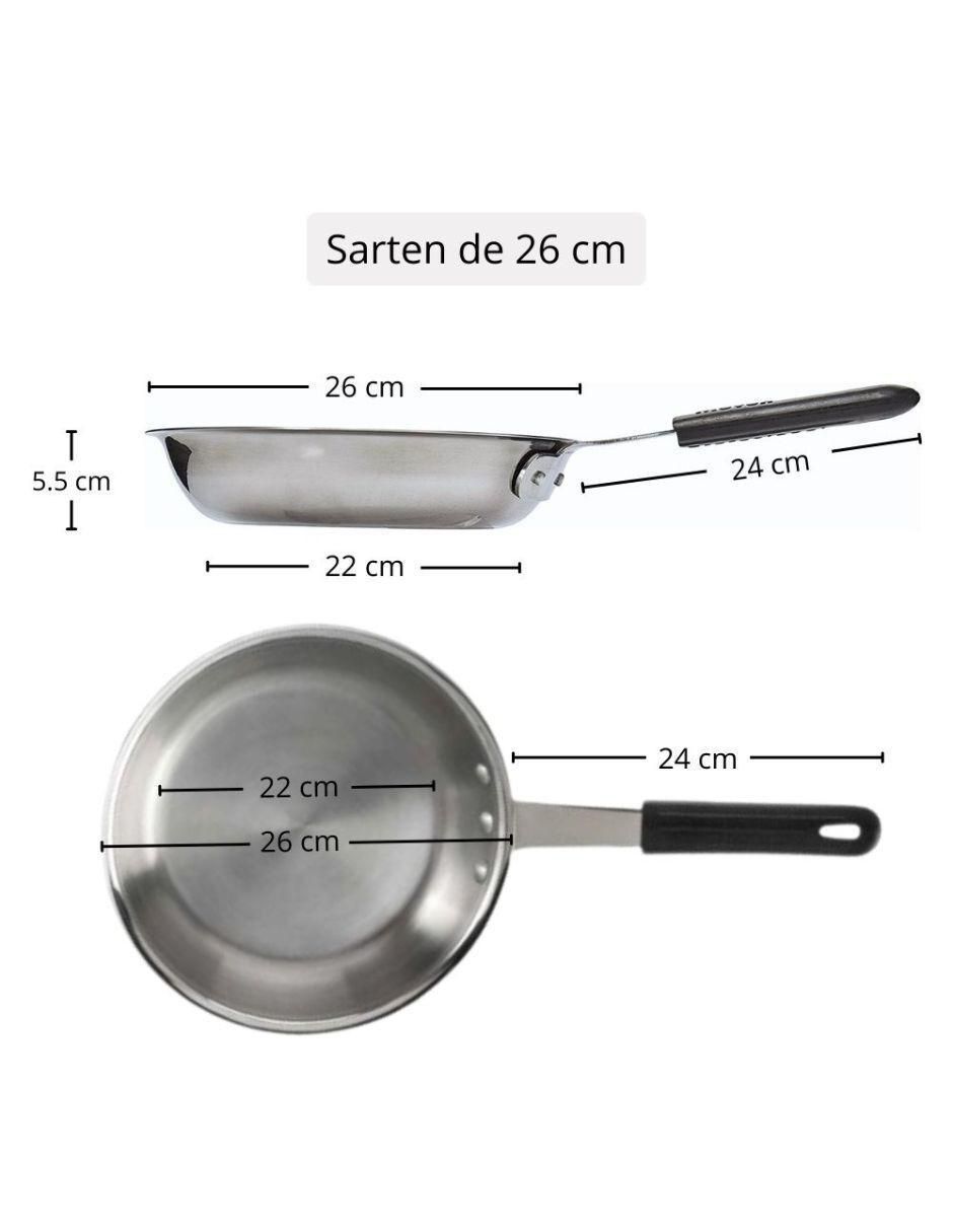 Sartén de acero inoxidable 8
