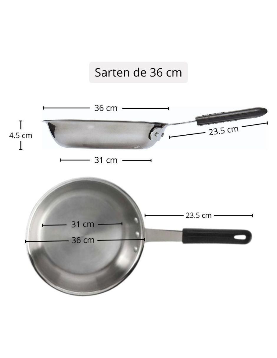 Sartén de acero inoxidable 9