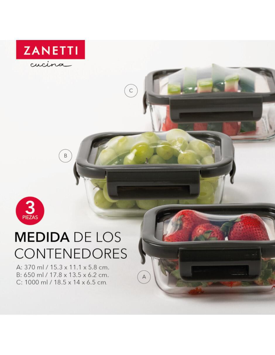 Set contenedores de vidrio 3 piezas 5