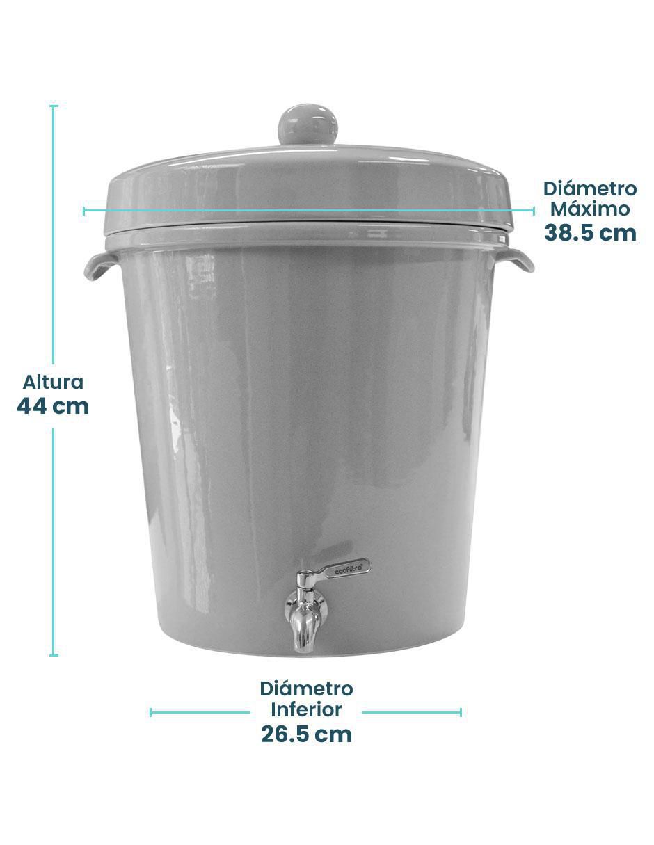 Purificador, dispensador y filtro de agua Ecofiltro cerámica 20L Ed tradic