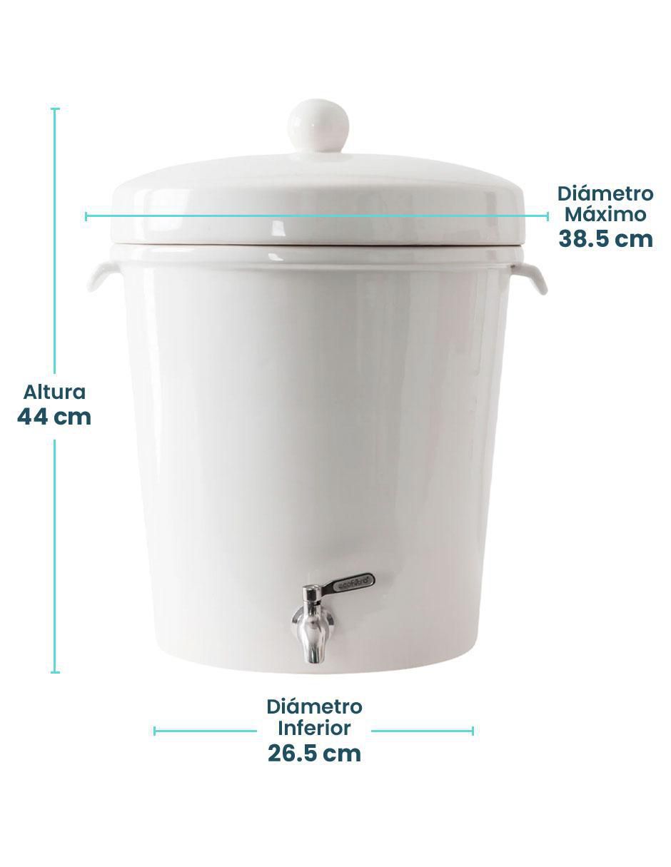 Purificador, dispensador y filtro de agua Ecofiltro cerámica 20L Ed tradic