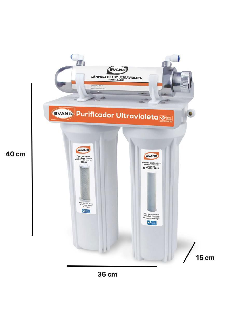 Filtro purificador de agua Evans UV-30