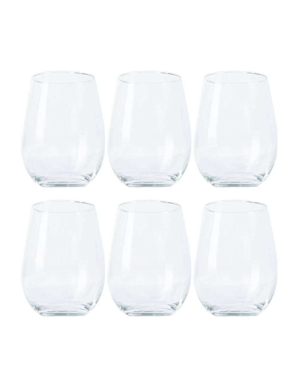 Set de vasos para agua Stovmex Napoli de vidrio con 6 piezas