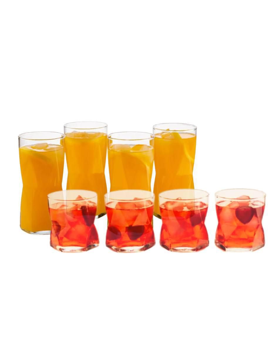 Set de vasos para agua Stovmex Rombus de vidrio con 8 piezas