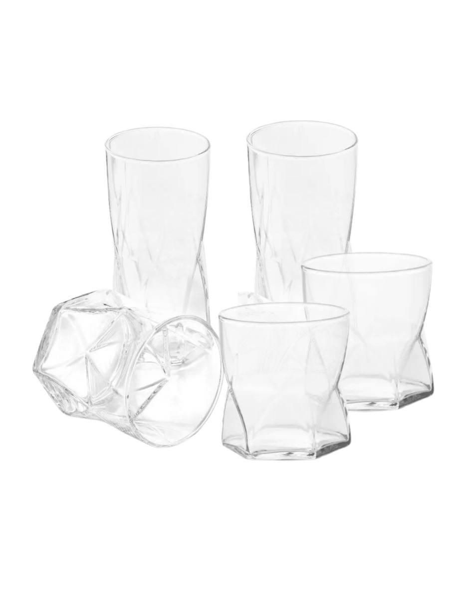 Set de vasos para agua Stovmex Rombus de vidrio con 8 piezas 2