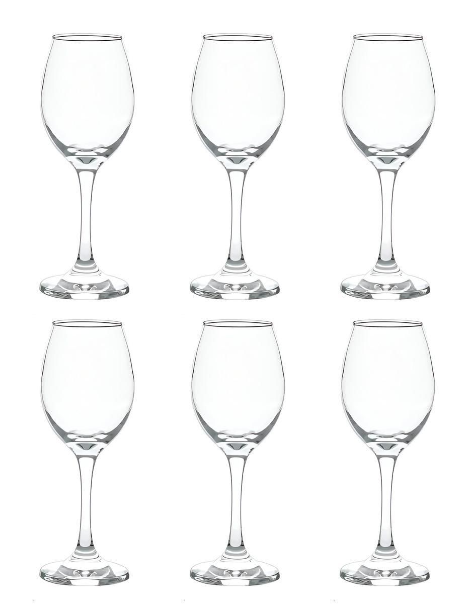 Copa para vino de vidrio 6 piezas Copa para vino de vidrio 6 piezas