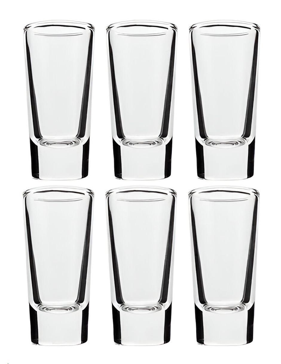 Set de vasos tequileros de vidrio con 6 piezas Set de vasos tequileros de vidrio con 6 piezas