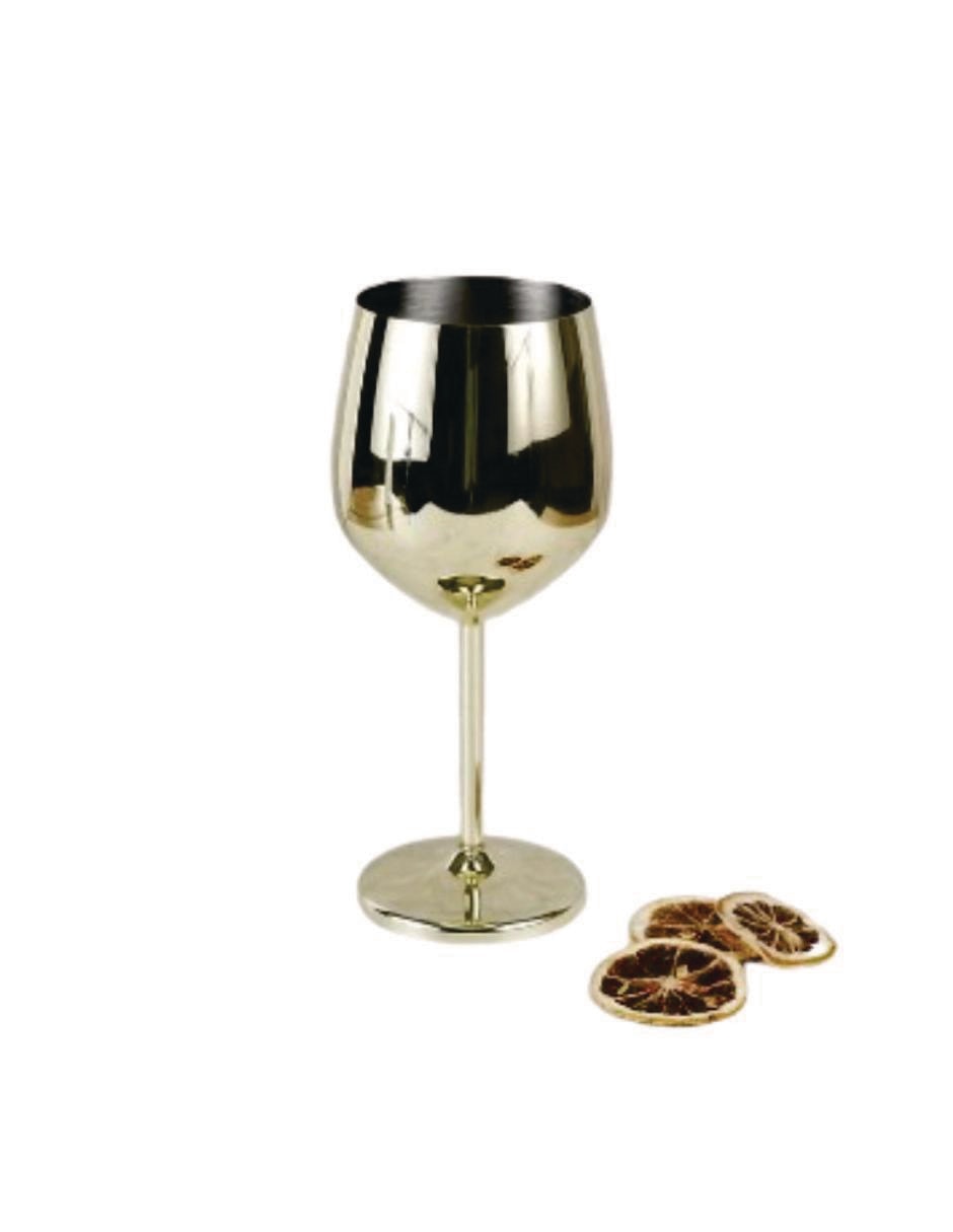 Copa para vino de acero inoxidable 4 piezas 6