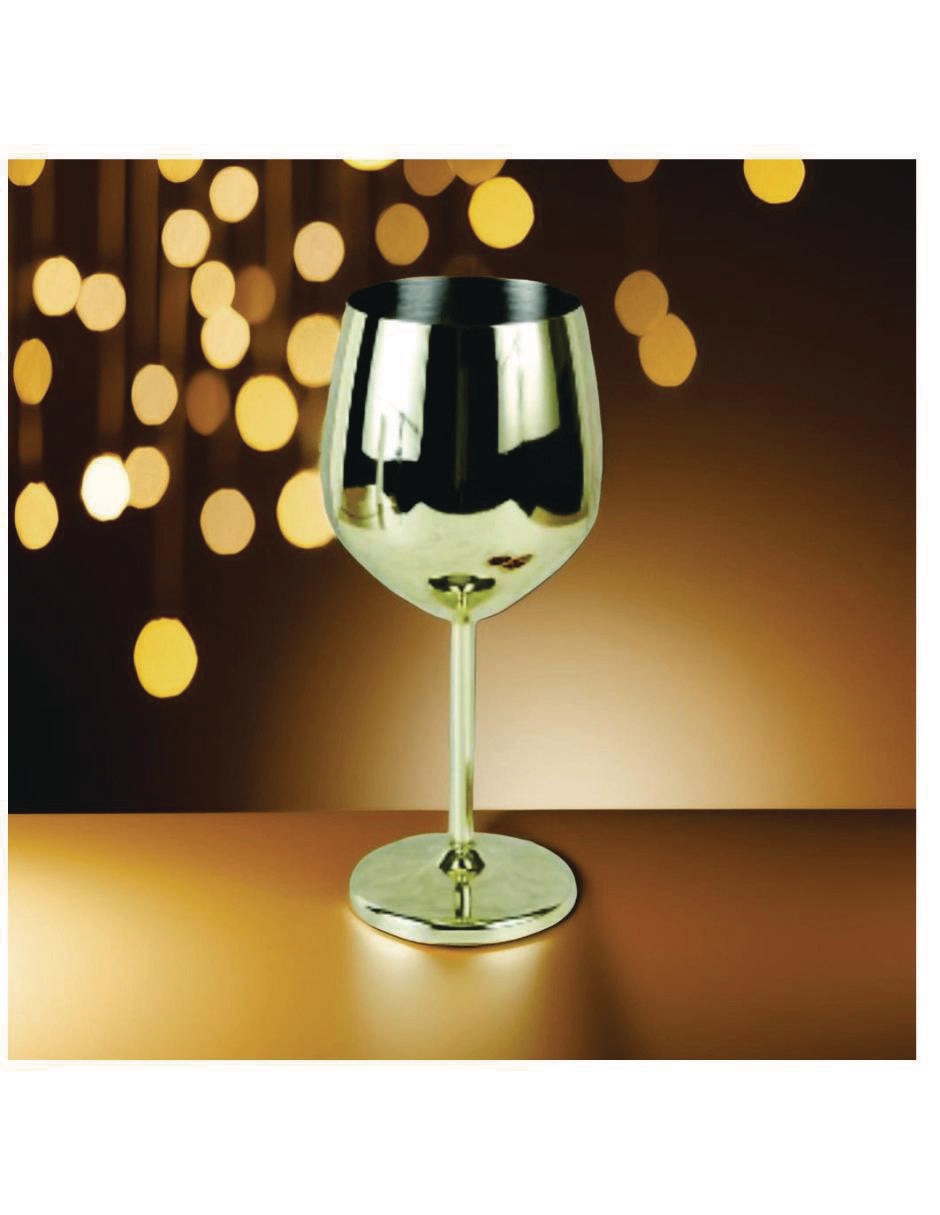 Copa para vino de acero inoxidable 4 piezas