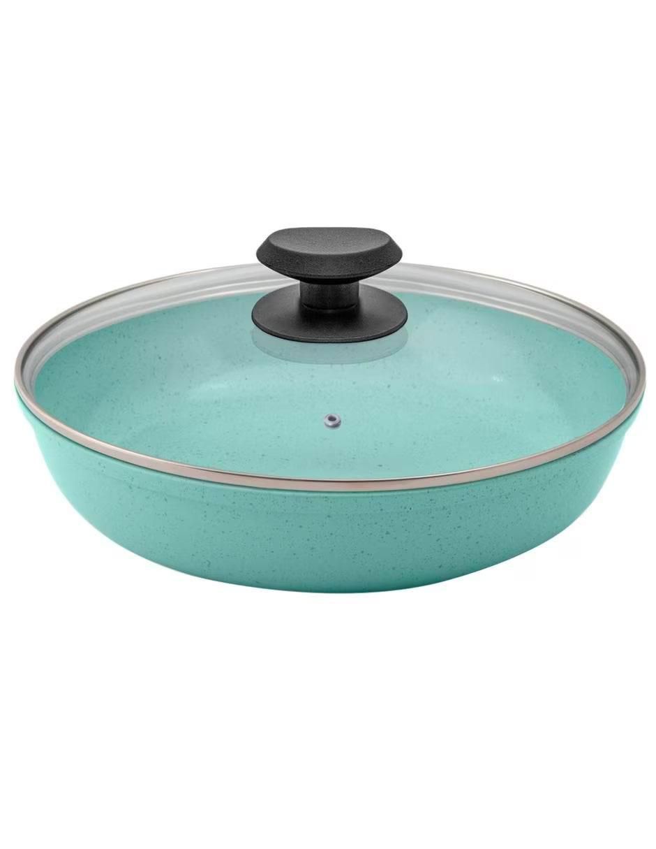 Batería de cocina Jade Smart de aluminio anodizado antiadherente minerales naturales 10 piezas