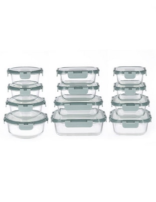 Set contenedores Heuman Brand de vidrio 12 piezas
