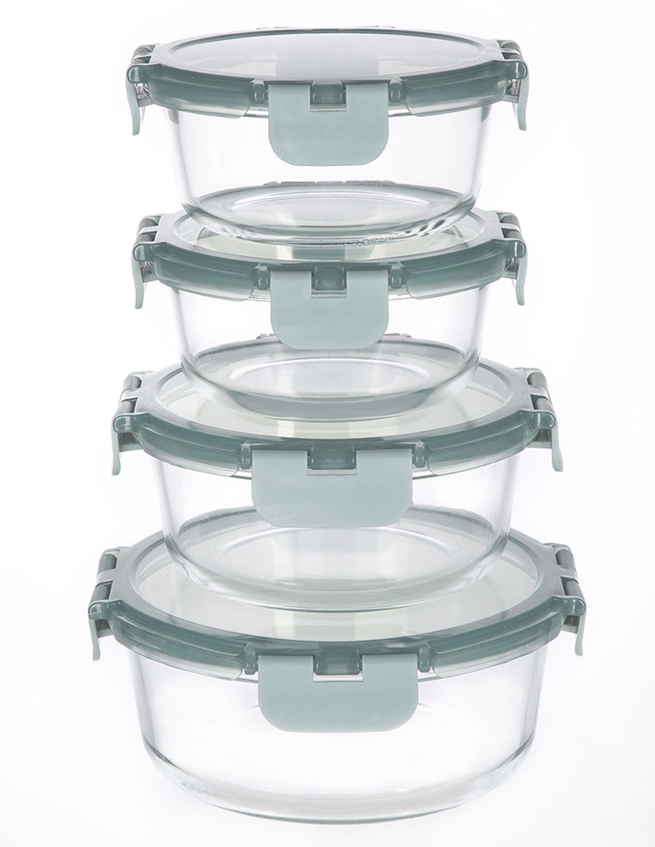 Set contenedores Heuman Brand de vidrio 12 piezas