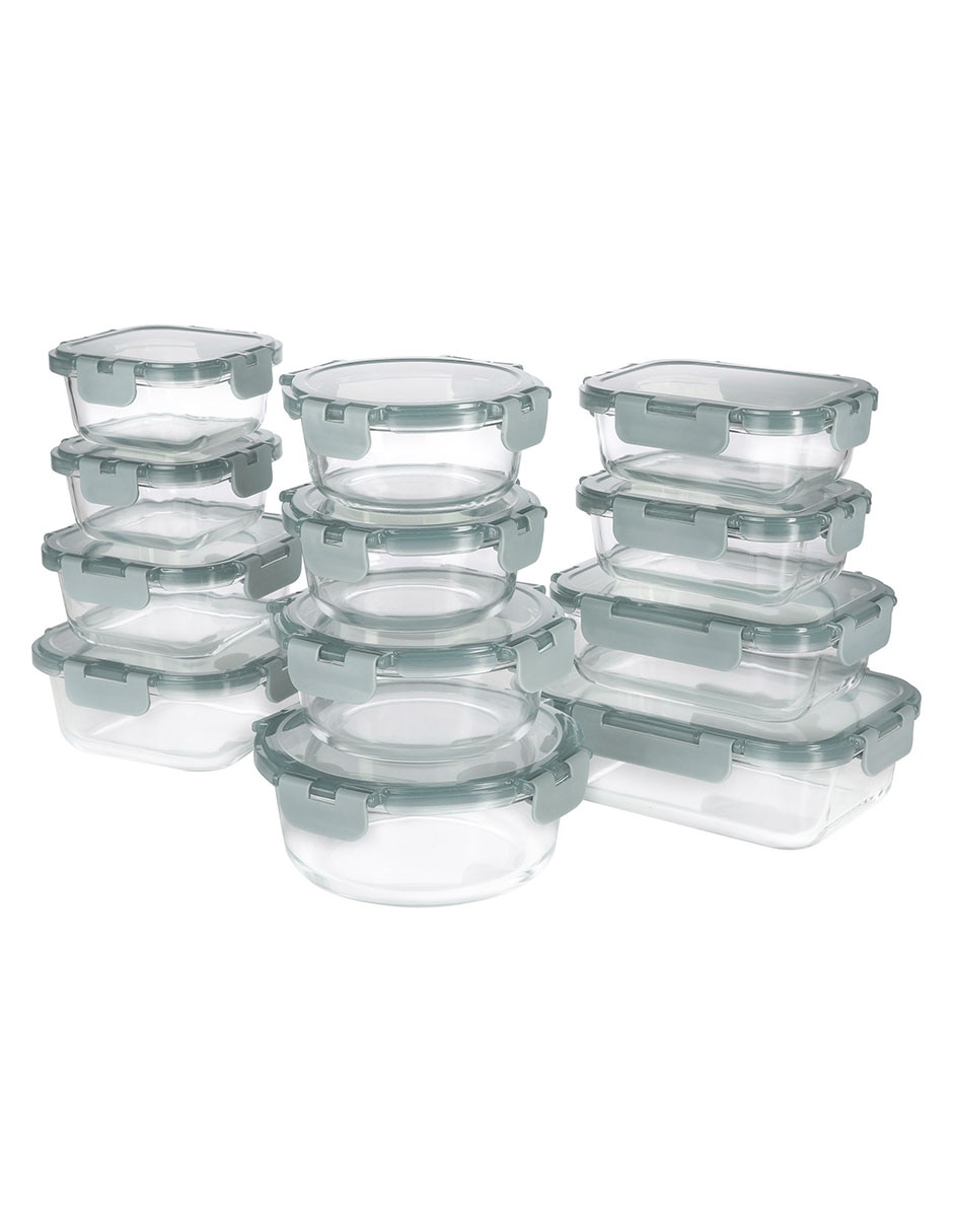 Set contenedores Heuman Brand de vidrio 12 piezas