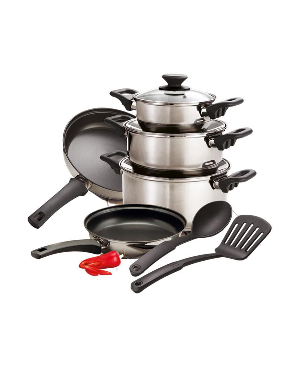 Batería de cocina Primaware de acero inoxidable antiadherente convencional 10 piezas Batería de cocina Primaware de acero inoxidable antiadherente convencional 10 piezas
