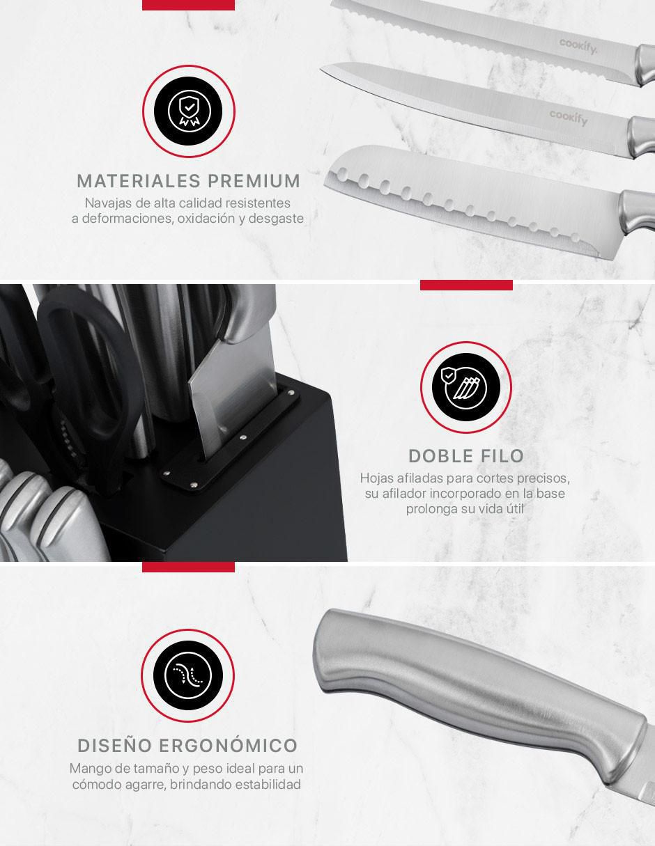 Set de cuchillos utilitario 15 piezas 2