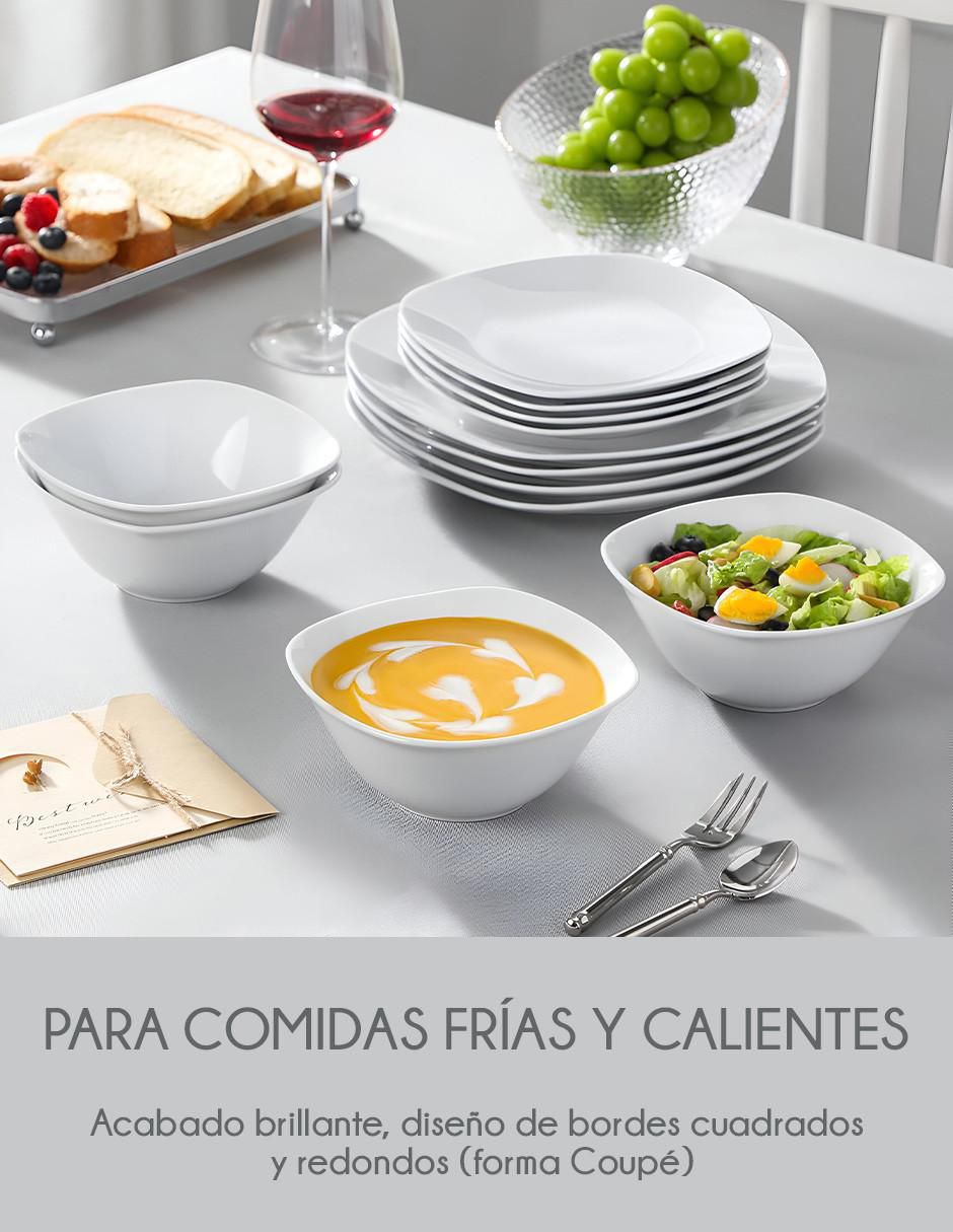 Vajilla cerrada de porcelana para 4 personas