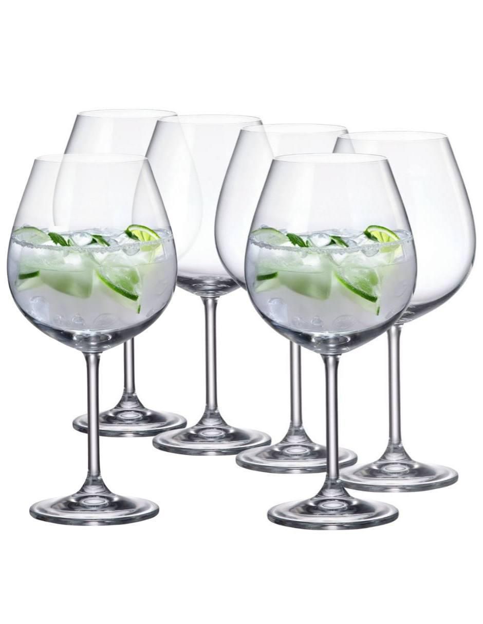 Copa para gin Bohemia Colibrí de vidrio 6 piezas