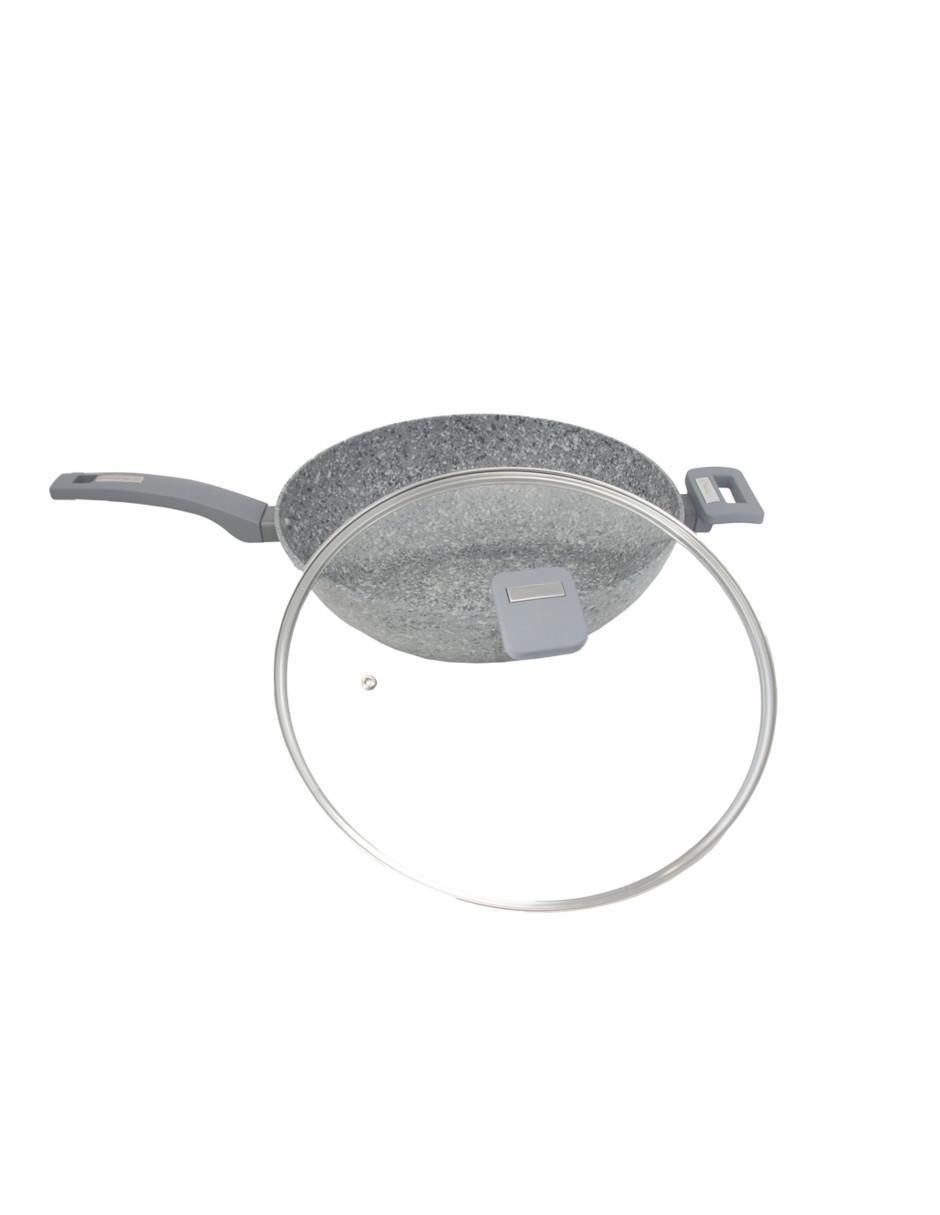 Sartén Wok con tapa de aluminio