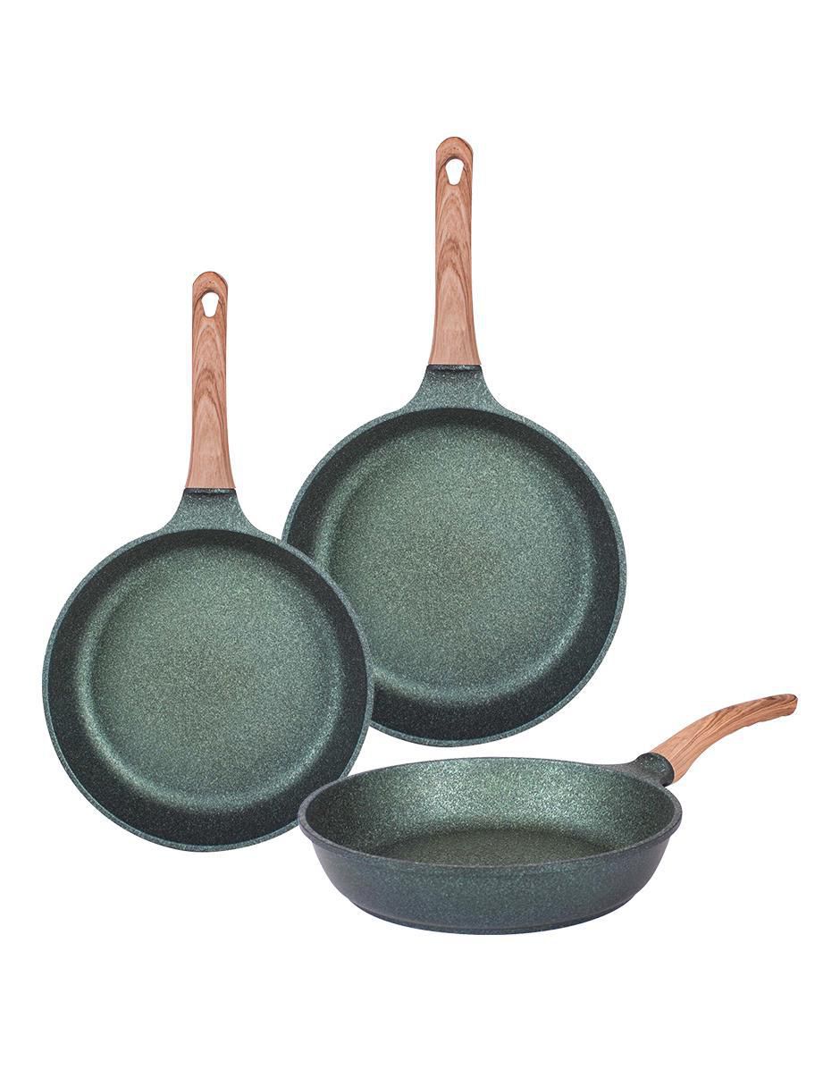 Set de sartenes de jade 3 piezas Set de sartenes de jade 3 piezas