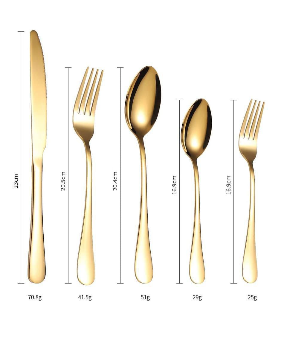 Set cubiertos acero 30 piezas 6
