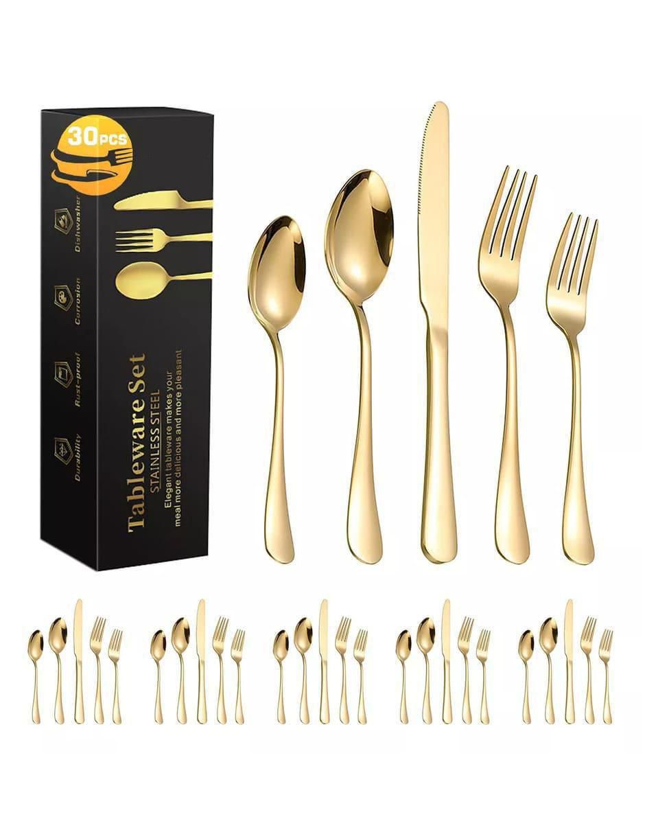 Set cubiertos acero 30 piezas 5