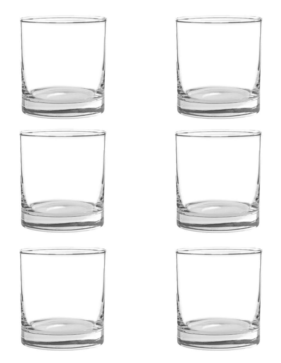 Set de vasos para agua de vidrio con 6 piezas