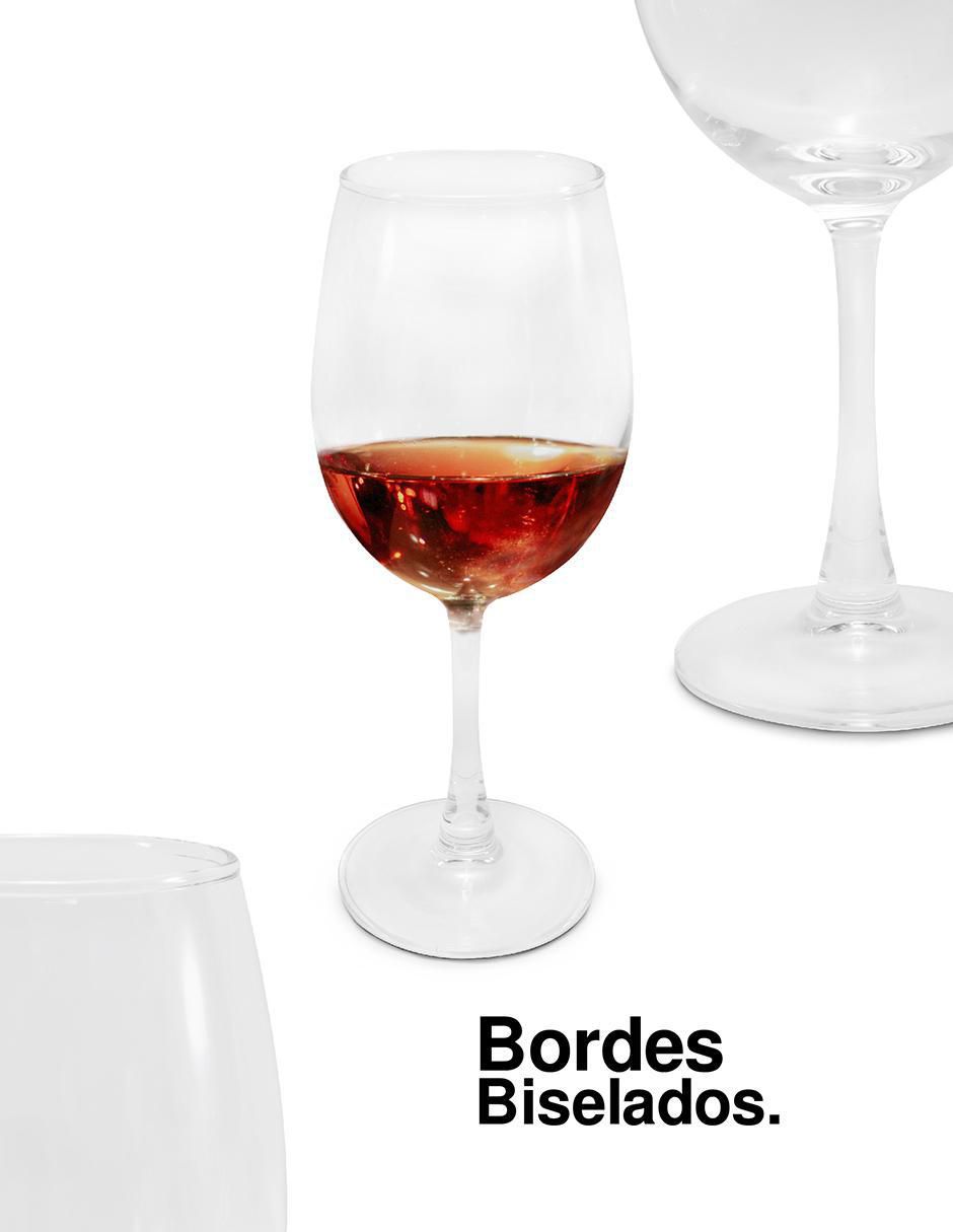 Copa para vino tinto de vidrio 6 piezas