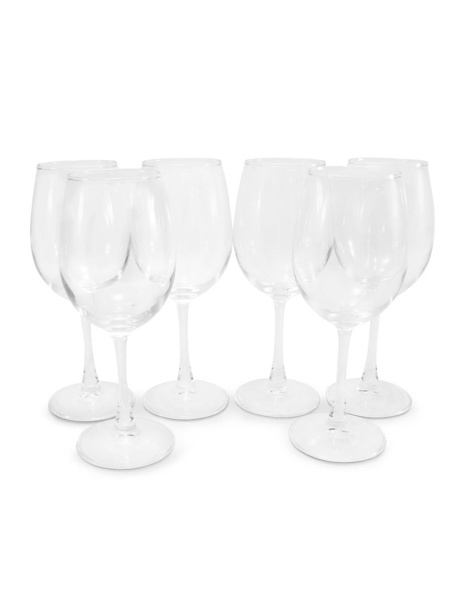 Copa para vino tinto de vidrio 6 piezas 6