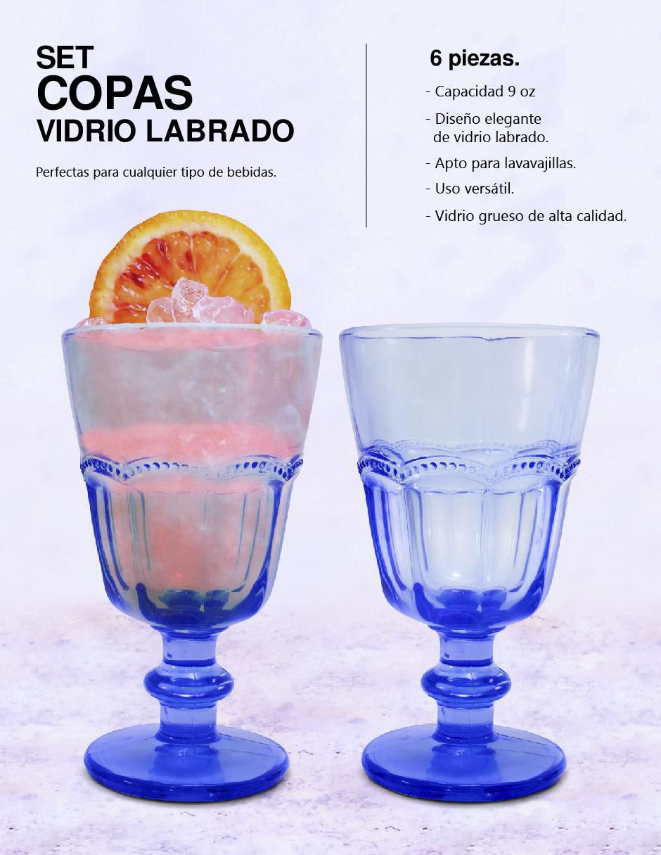 Copa para cóctel de vidrio 6 piezas 4