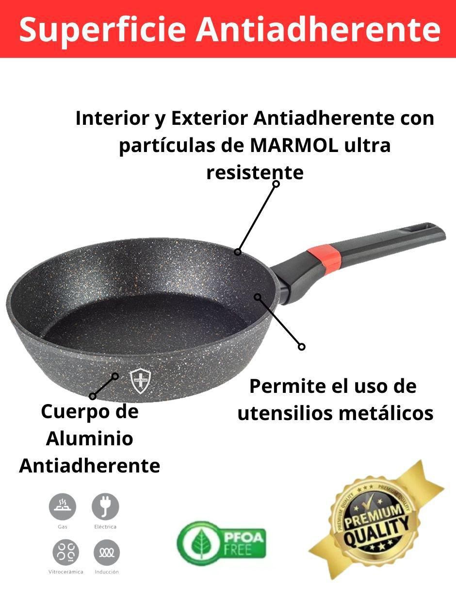 Set de sartenes Swiss Marmol de aluminio 3 piezas 3