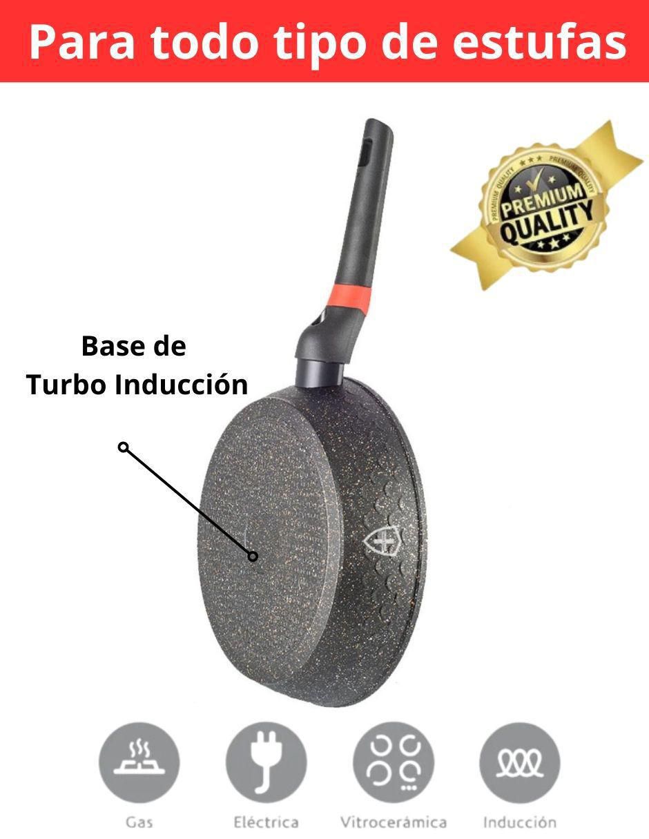 Set de sartenes Swiss Marmol de aluminio 3 piezas 4